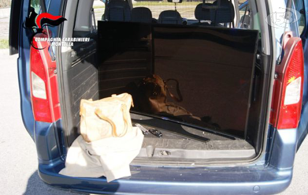 Nusco, ritrovata auto e refurtiva. Ladri in fuga 
