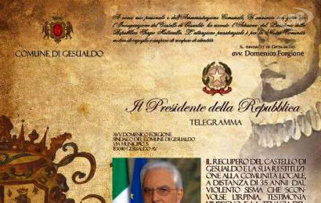 Gesualdo, si apre il Castello. La lettera di Mattarella. L'emozione del sindaco. La soddisfazione di Gambacorta