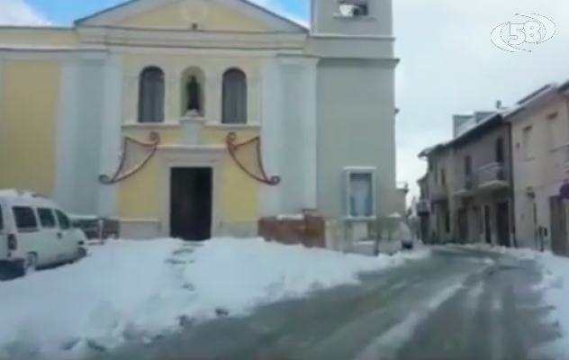 Tanta neve anche sulla Valle del Calore/VIDEO