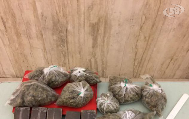 Hashish, marijuana, cocaina, crack: sequestrati due chili di droga