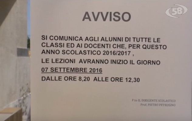 Scuola, al ''De Gruttola'' si parte in anticipo: addio sesta ora
