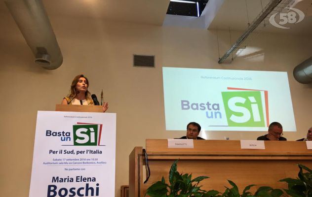 ''Basta un Sì'', Maria Elena Boschi ad Avellino: intervento integrale / VIDEO