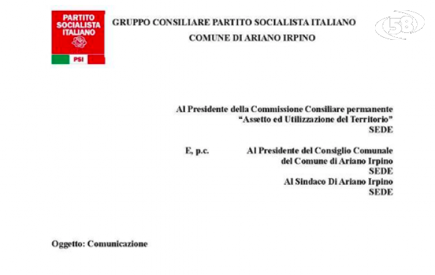 Ariano, il Consigliere Riccio si autosospende dalla commissione Assetto del Territorio