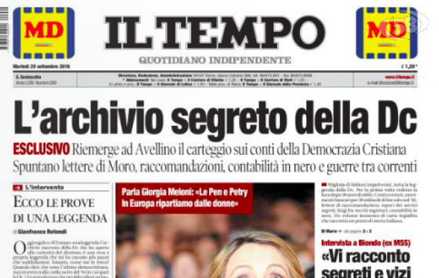 ''Il Tempo'' svela l'archivio segreto della Dc custodito ad Avellino