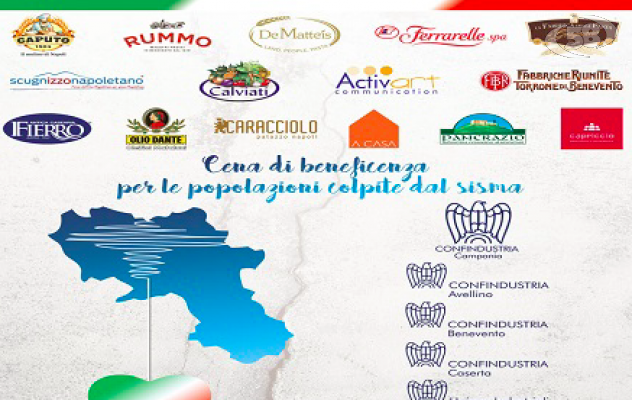 Confindustria Campania per Amatrice, a Napoli la cena di beneficenza
