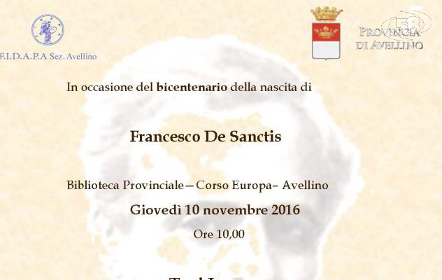 “De Sanctis, il Mezzogiorno e la coscienza italiana”, l'iniziativa ad Avellino