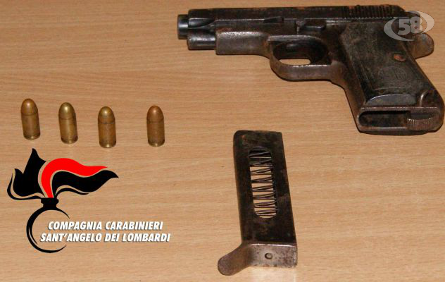 Calibro nove con cartucce ritrovata ad Andretta