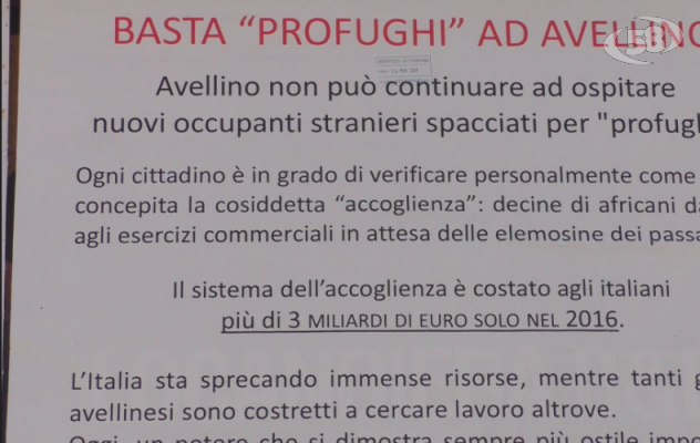 ''Basta profughi'', manifesto in città. Migranti in prefettura