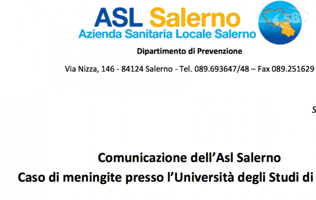Università di Salerno, studentessa irpina colpita da meningite