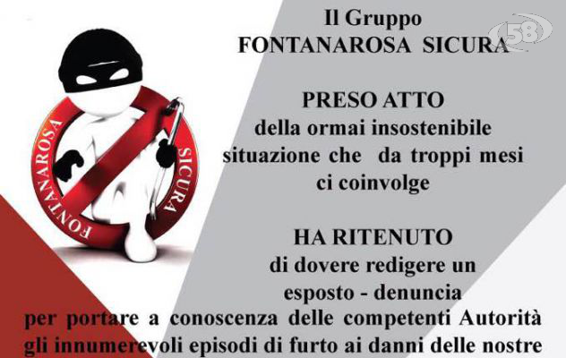 Fontanarosa, allarme furti: raccolta firme per chiedere più sicurezza