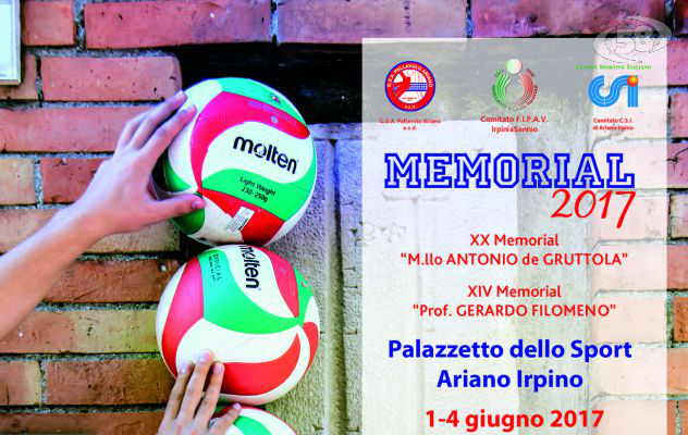  Al via il Memorial 2017 del Gsa pallavolo Ariano Asd