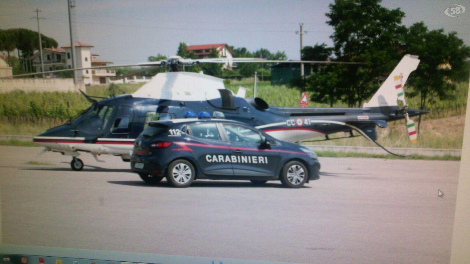 elicottero carabinieri a mirabella