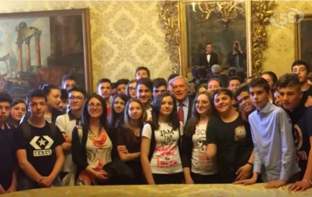 Alunni della media Covotta ricevuti in Senato dal Presidente Grasso /VIDEO