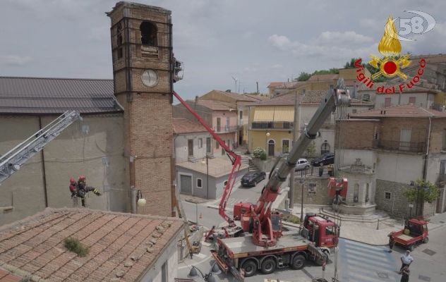 Savignano, terminata la messa in sicurezza del Campanile /VIDEO