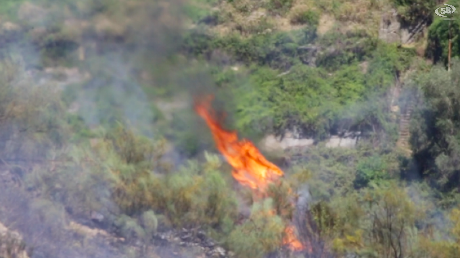 vigili del fuoco incendio strada