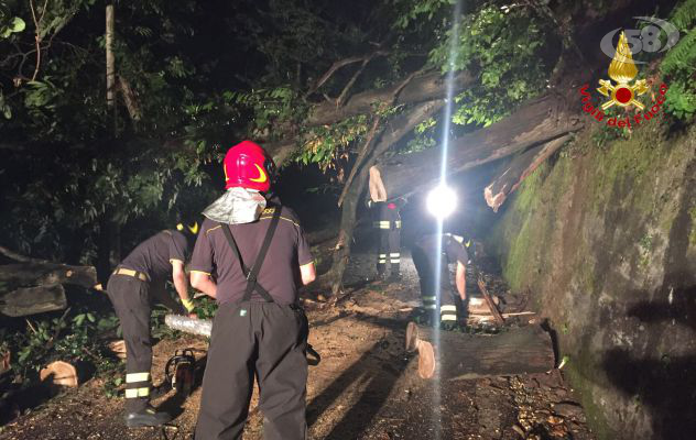 Maltempo in città e nel Sannio, super lavoro per i vigili del fuoco