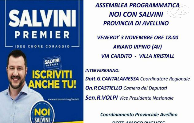 "Noi con Salvini" ad Ariano per l'assemblea programmatica provinciale