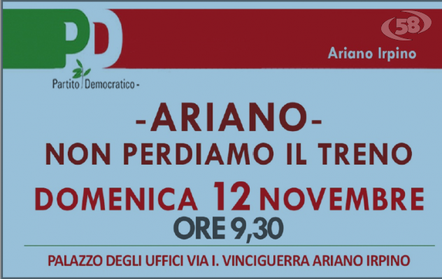 Pd Ariano Irpino: "Non perdiamo il treno", domenica convegno sulla stazione Hirpinia 