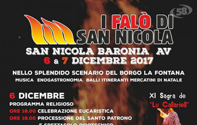 Falò di San Nicola, domani il via all'XI edizione a San Nicola Baronia