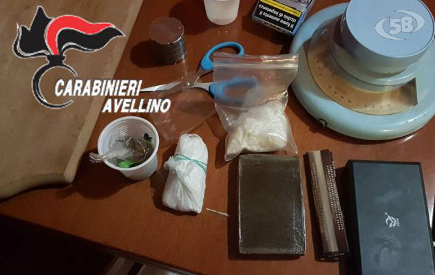Coca, hashish e crack: spaccio a Luogosano, 35enne in manette