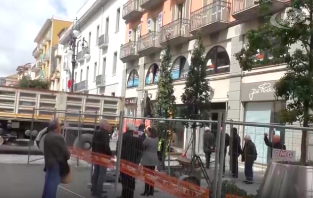 Corso Vittorio Emanuele diventa ''green'': via i gazebo, ecco gli alberi
