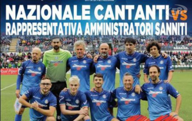 La Nazionale cantanti a Pietrelcina per la partita del cuore: incasso ai diversamente abili