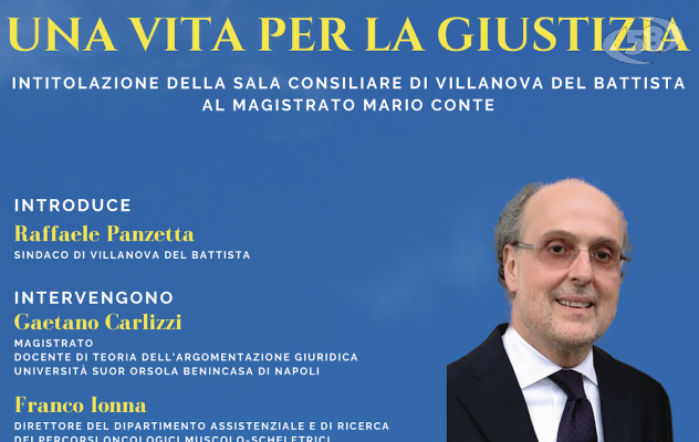 Villanova, sala consiliare dedicata a Mario Conte: una vita per la giustizia