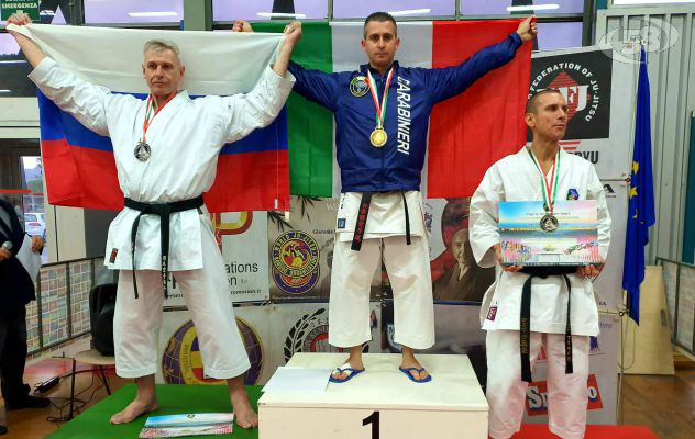 L’appuntato dei Carabinieri Davide Pinto campione del mondo di karate