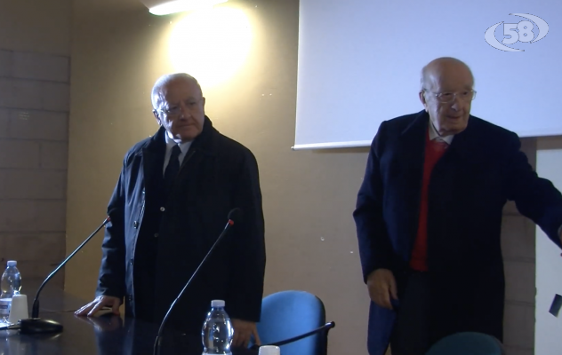 Regionali, De Luca a Nusco da De Mita: ''Vinceremo, statene certi''