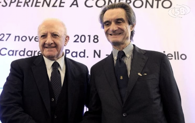 De Luca-Fontana: sul blocco dei confini le distanze restano, ma da Vespa vince il fair play