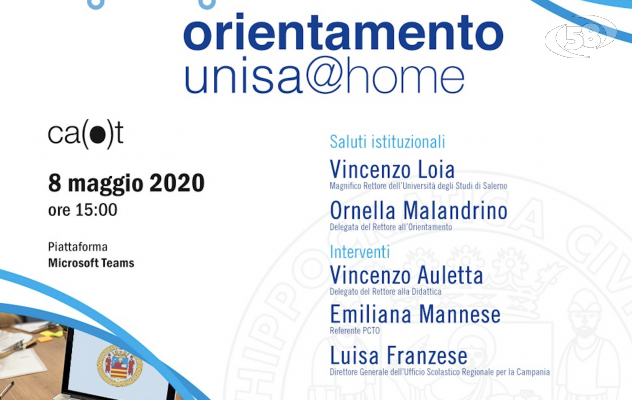 Il Centro di Ateneo per l'Orientamento e il Tutorato presenta OrientamentoUNISA@home