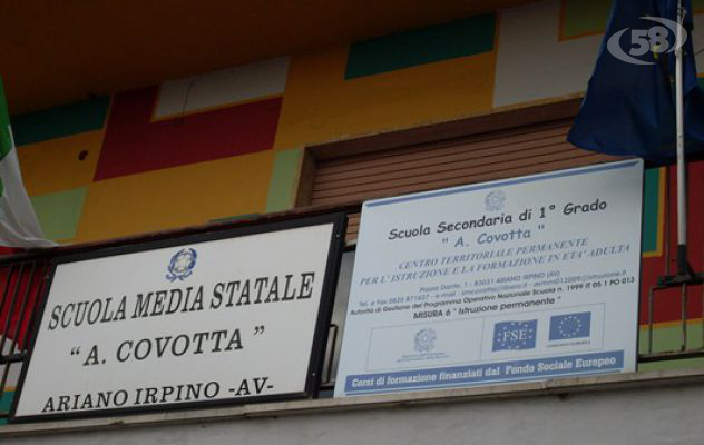 Ariano, scuola media Covotta: lavori in corso/VIDEO