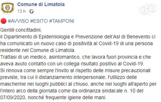 Medico positivo al Covid, l’annuncio del sindaco Parisi: "E' asintomatico"
