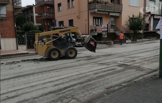 Strade del centro, lavori in corso a Grottaminarda