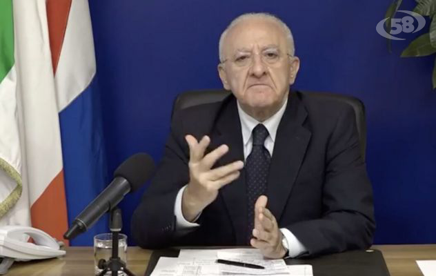 La sfida di De Luca: ''Obiettivo prima regione covid-free d'Italia''