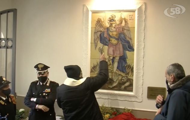 Emozioni a Contrada, torna a casa il San Michele rubato