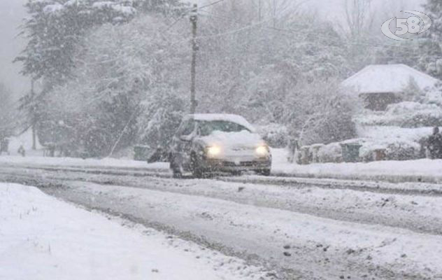 Allerta neve anche a bassa quota su tutta la Campania