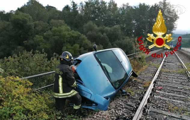 Sbanda e finisce sui binari del treno, 33enne in ospedale