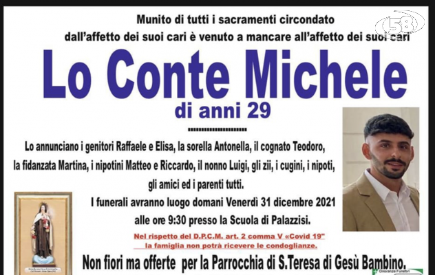 Ariano in lacrime per Michele, domani i funerali del 29enne