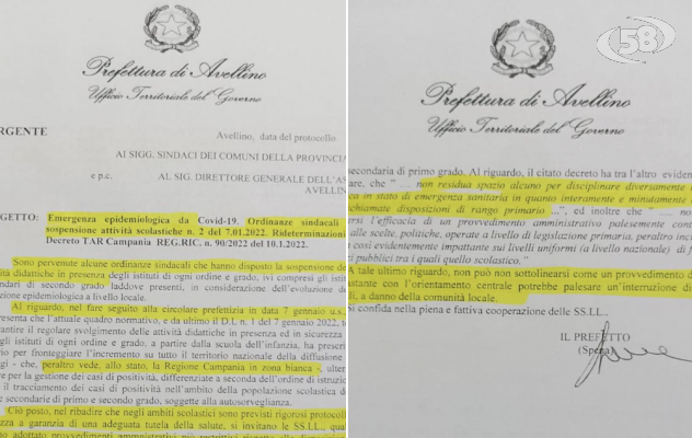 Scuola, il Prefetto boccia i sindaci che hanno chiuso: quelle ordinanze vanno ritirate