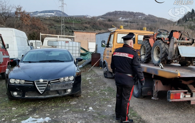 Carife, sequestrati veicoli e mezzi rubati o di dubbia provenienza