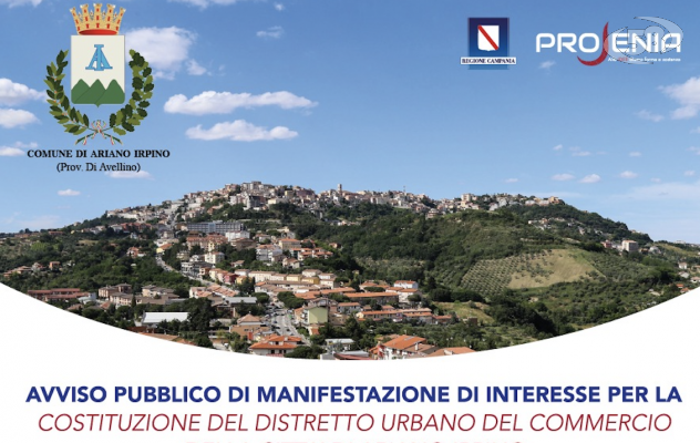 Ariano pubblica la Manifestazione di interesse per la costituzione del Distretto Urbano di Commercio