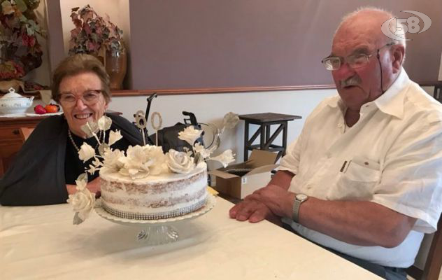 Fontanarosa in festa, nozze di diamante per Angelo e 'Minuccella': 60 anni insieme