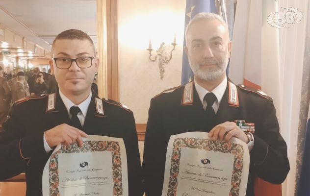 Salvarono una donna dal suicidio, riconoscimento al merito per due Carabinieri di Ariano