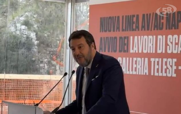 Alta velocità, Salvini inaugura la galleria e annuncia: presto in Irpinia/VIDEO