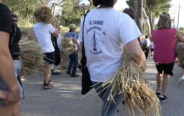 Per il Carro e per la Madonna: a Fontanarosa la processione delle ''Gregne'' /VIDEO