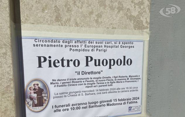 L'ultimo saluto di Ariano al "Direttore" Pietro Puopolo