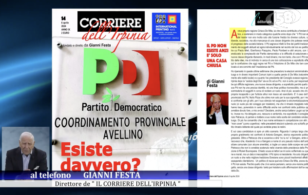 Festa presenta "Il Corriere": la difficile unità del Pd irpino