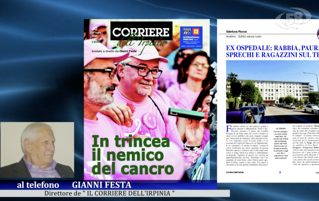 Dedicata a Carlo Iannace la copertina dell’ultimo numero del “Corriere dell’Irpinia”