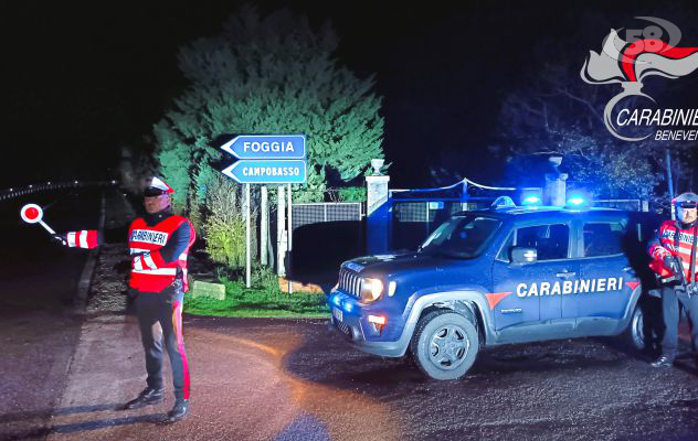 Notte di controlli contro i furti nella Val Fortore, presidi continui dei Carabinieri 